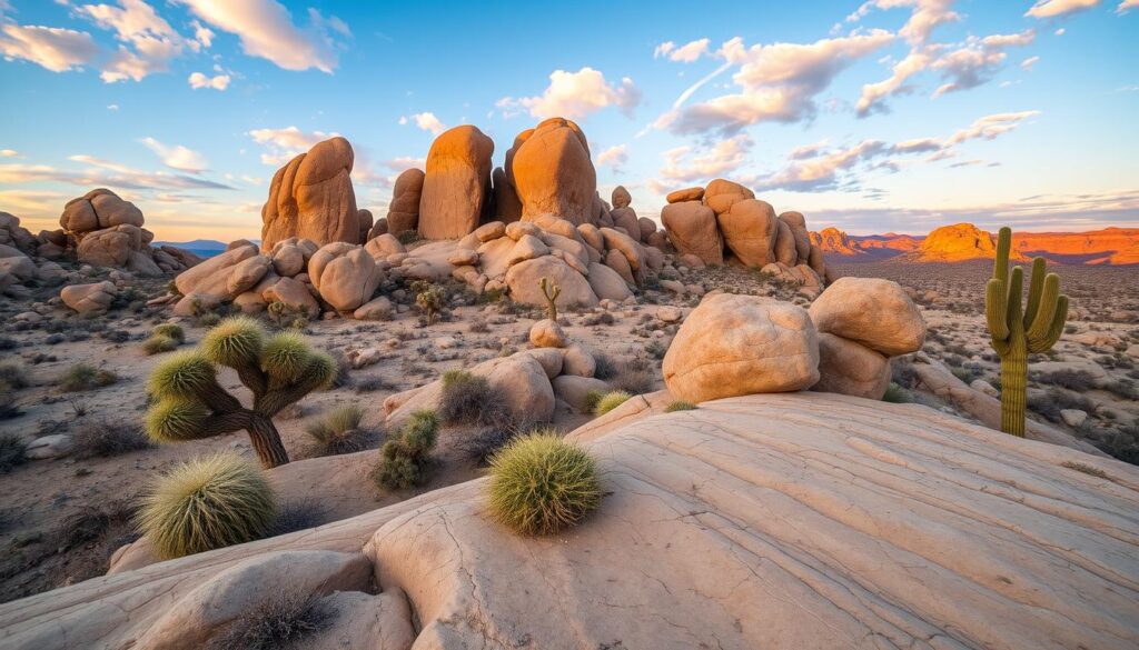 unique rock formations in Joshua Tree